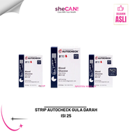 STRIP AUTOCHECK BLOOD GLUCOSE STRIP STIK AUTOCHECK GULA DARAH 25