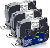 Absonic 3-Pack Compatible Label Tape Replacement for Brother Heat Shrink Tube HS-251 HS251 Hse251 Hs