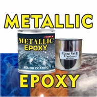 1 LITER ( Metallic Epoxy Paint ) 1L METALLIC EPOXY FLOOR PAINT PROTECTIVE &amp; COATING Tiles &amp; Floor Paint/ HD