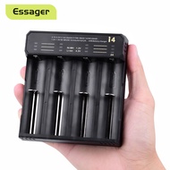 Essager 18650 Battery Charger Universal Rechargeable Battery Charging For AA AAA Lithium Li ion USB Batteries Charger 4 2 Slot