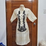 modern filipiniana Ladies barong dress 3/4 sleeve BD 02 Traditional Clothes Womenswear random burda