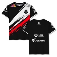 Hot Selling 2026 G2 Esports Retro Tee, Sublimation Quick Dry Gaming Team Shirt