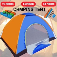 4/6/8 Person Waterproof Camping Tent Outdoor Folding Dome Camp Tent Multi-color for Camping/Hiking