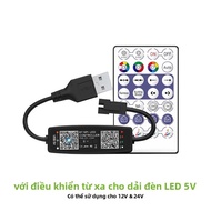 Điều Khiển Đèn LED Dải WS2812B SK6812 WS2811 WS2812 Bằng Ứng Dụng Bluetooth USB 5V Có Điều Khiển Từ