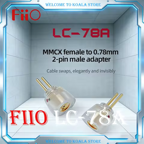 FiiO LC-78A MMCX Female To 0.78mm 2 Pin Male Earphone Switching Plug Customize Low Delay Earphone Ad