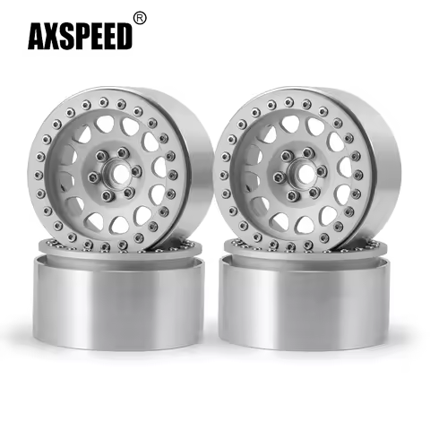 AXSPEED Aluminum Alloy 1.9 inch 30mm Beadlock Wheel Rims Hubsfor Axial SCX10 TRX-4 TRX4 1/10 RC Craw