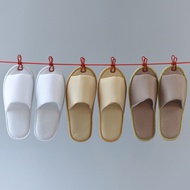 GCGCTOP READY STOCK Home Hospitality Non-slip Cotton Hotel Slippers