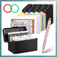 (OAKF) Index Card Holder with Lock Index Card Box Fits 3X5-Inch Flash Cards - Businessor Note Card S