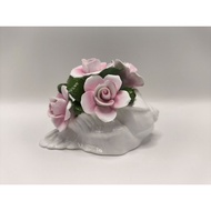 AYNSLEY ENGLAND EST.1775 Seashell Flowers Figurine MAY PINK ROSE