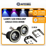 89mm Angle Eyes Foglamp Led Light Projector Lens Universal Foglight Angel Eyes Fog 2pcs