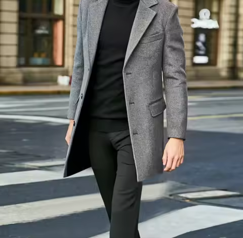 Trench Coats Suede Mens Hoodie Hooded Covered Protected Sheltered Grey Concealed Hidden Enclosed Con