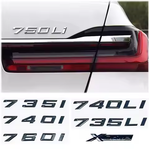 3D ABS Car Trunk Letters Logo Decals Badge Emblem Sticker For BMW 7 Series 730Li 740Li 745Li 750Li 7