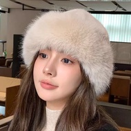 Bylilyus Russian Fur Hat Ushanka Hat Winter snow hat head cover
