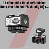 Hotshoe/Coldshoe foot lift for Godox iM30, iM20, iM22, Ulanzi F12, Medalight F1/F1s Flash....