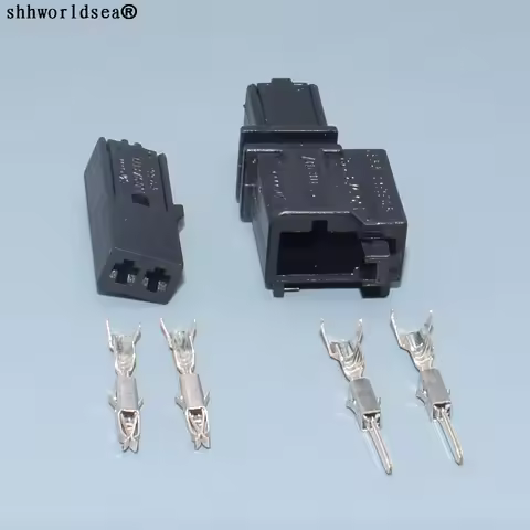 worldgolden 2 Pin/Way Auto High-Pitched Speaker Ambient Brake Light Microphone Plug For VW,Audi 1J0 