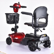 2023 Portable Folding Mobility Scooter 250W 24V Elderly 4 Wheel Mobility Electric Scooter With Baske