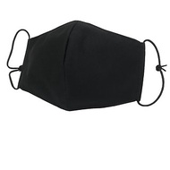 神秘黑–成人弧形立體布口罩套 / 內外層TC布-簡潔款