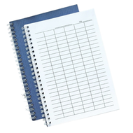 Sturdy Cover Spiral Bound Notebook Universal Line Pages Blank Grid Inventory Log Book Leather paper 