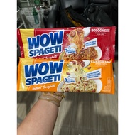 Wow Spaghetti creamy carbonara, bolognese spaghetti, instant spaghetti, instant food, instantmie
