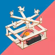 DIY Carousel Merry Go Round Science Experiment Wood