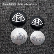 4pcs 56mm 65mm Hub cap cover sticker for Maybach Wheel hub center cover logo Silver black emblem Aluminum arc surface