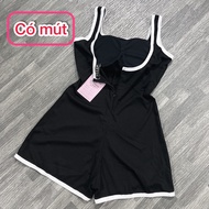 Jumsuit body hở lưng có mút áo liền quần đi biển chạy viền tôn dáng sang chảnh G80