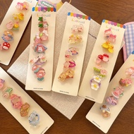 🐟ᴅ. ʏ s ʜᴏ <unk>/[ Taiwan Ready Stock 3 Days Arrival] One Card 10 Pieces Cute Animal Styling Hair Ti