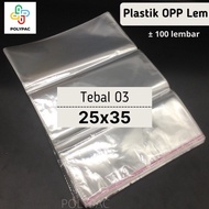 Plastik OPP Seal / OPP Lem [25x35] - Plastik Baju isi 100 tebal 03