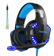 全城熱賣 - 有線頭戴式遊戲耳機G2000-藍色雙查班