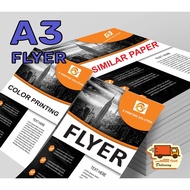 FLYER A3 SIZE 80GSM/100GSM simili paper 100-300pcs