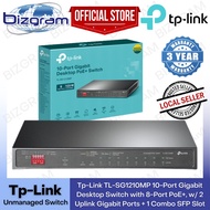 Tp-Link TL-SG1210MP 10-Port Gigabit Desktop Switch with 8-Port PoE+, w/ 2 Uplink Gigabit Ports + 1 Combo SFP Slot