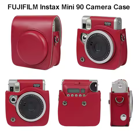 Crystal PVC Protective Carry Cover For FUJIFILM Instax Mini 90 Neo Classic Camera Case PU Leather Sh