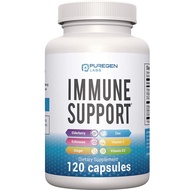 6 in 1 Immune Support 120 Capsules with Powerful Blend of Elderberry, Echinacea, Ginger, Vitamin C 6