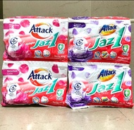 JAZZ 1 deterjen bubuk renceng isi 6 sachet Attack Jazl 45g per sachet