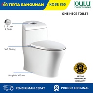 OULU A865 N ONE PIECE KLOSET CLOSET TOILET WC DUDUK DUAL FLUSH AS 300 MM PUTIH-Diamond Dazzle
