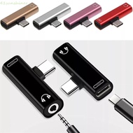 SUNSHINER USB Type C Adapter Earphone Adapter 2 In 1 Mini Type C Dual Port Accessories Audio Headpho
