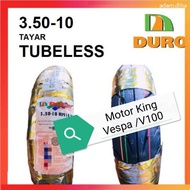 Duro Tayar 3.50 X 10 Tire Tires Tyre Tyres Tubeless Scooter Vespa / V100 3.50 - 10