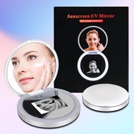 UV Mirror for Sunscreen Test, Compact Travel Makeup Mirror, UV Camera for Sunscreen Test, Portable S