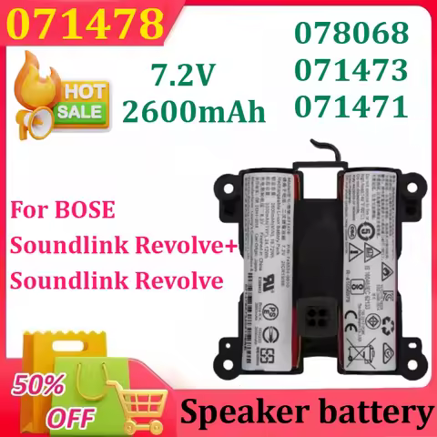 7.2V 2600mAh 071478 for BOSE Soundlink Revolve+ Soundlink Revolve Bluetooth Speaker 078068 071473 07