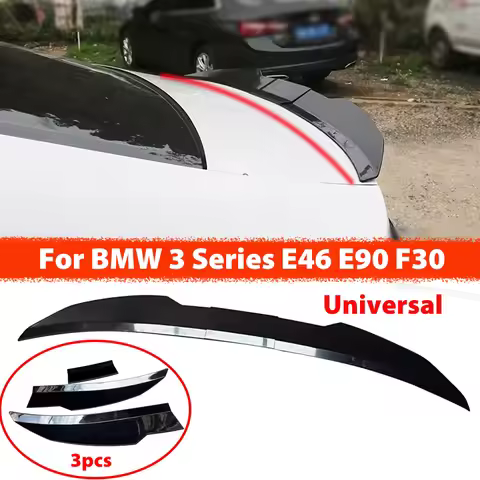 For BMW 3 Series Accessories Rear Tail Wing Spoiler 117-127cm DIY Length For E46 E90 F30 E36 Univers