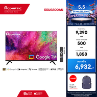 (NEW 2025) Aconatic ทีวี 55 นิ้ว 4K UHD 55" LED TV UHD Smart Google TV รุ่น 55US800AN HDR10 Dolby