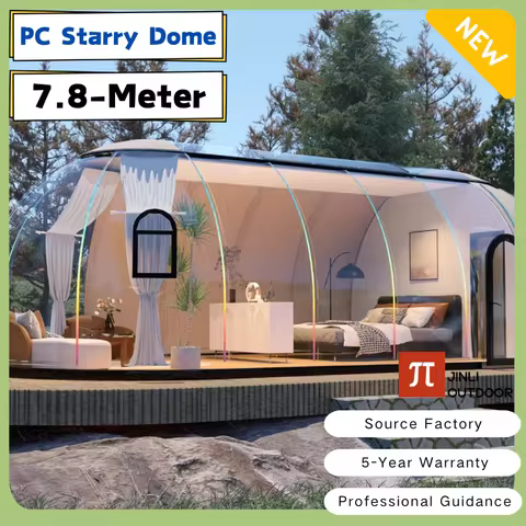 7.8-Meter Transparent Starry PC Dome Tent Geodesic Igloo Round Clear House Catering Cabin Hotel Reso