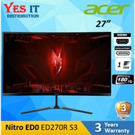 Acer ED270R X0 27"/ ED320QR 31.5" VA FHD 165Hz 5MS AMD FreeSync, G-Sync Compatible Curved Gaming Mon