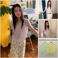 [Em.Cloud] CC Allo Fu V-Neck Knitted Sweater 1015