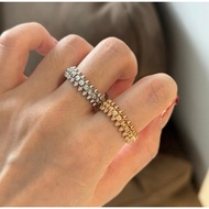 Car 18K gold single rivet ring for men and women AU750 ring fashion casual hand jewelry holiday gift