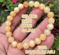 GELANG BATU MANI GAJAH NATURAL ORIGINAL 100% BATU ALAM ASLI BUKAN SINTETIS