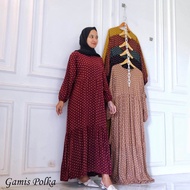 [ MAXY TERLARIS - GAMIS POLKADOT / GAMIS RAYON / MAXY DRESS ] Gamis Polka / Gamis Rayon / Gamis Susu