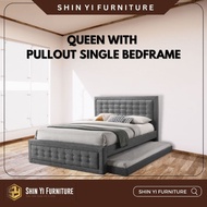[SARAWAK] Bed Queen with Single Pullout/BedFrame Katil Queen Katil Single Pull Out/Double Decker/FUR
