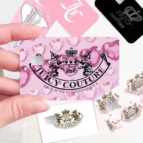 J-Juicy Cool C- Couture Anime Poker Sticker Film Tape Skin For Credit Card Debit Card Cartoon Waterp