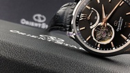 [Powermatic] Orient Star RE-AT0007N Automatic Open Heart Black Dial Leather 100M Men's Watch
